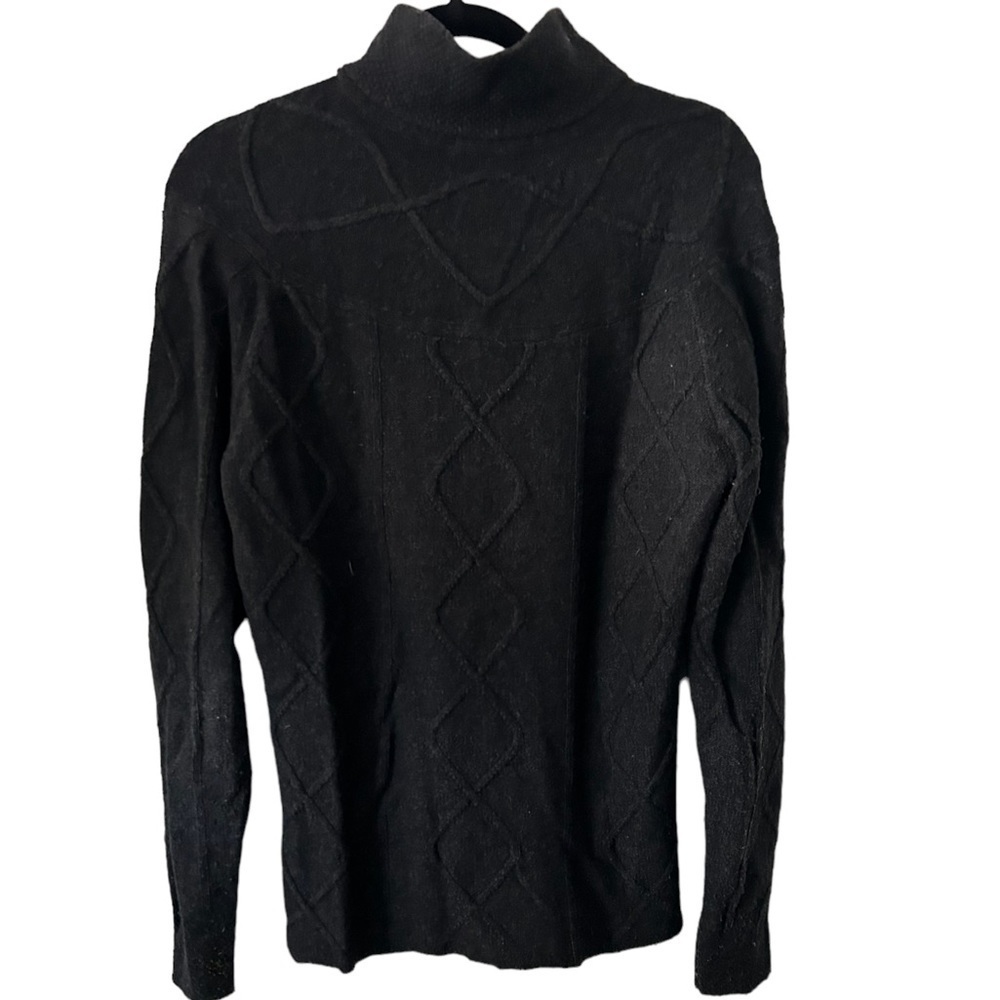 Horny Toad Black Joanna Lambswool Knit Sweater Size Large - Picture 3 of 8